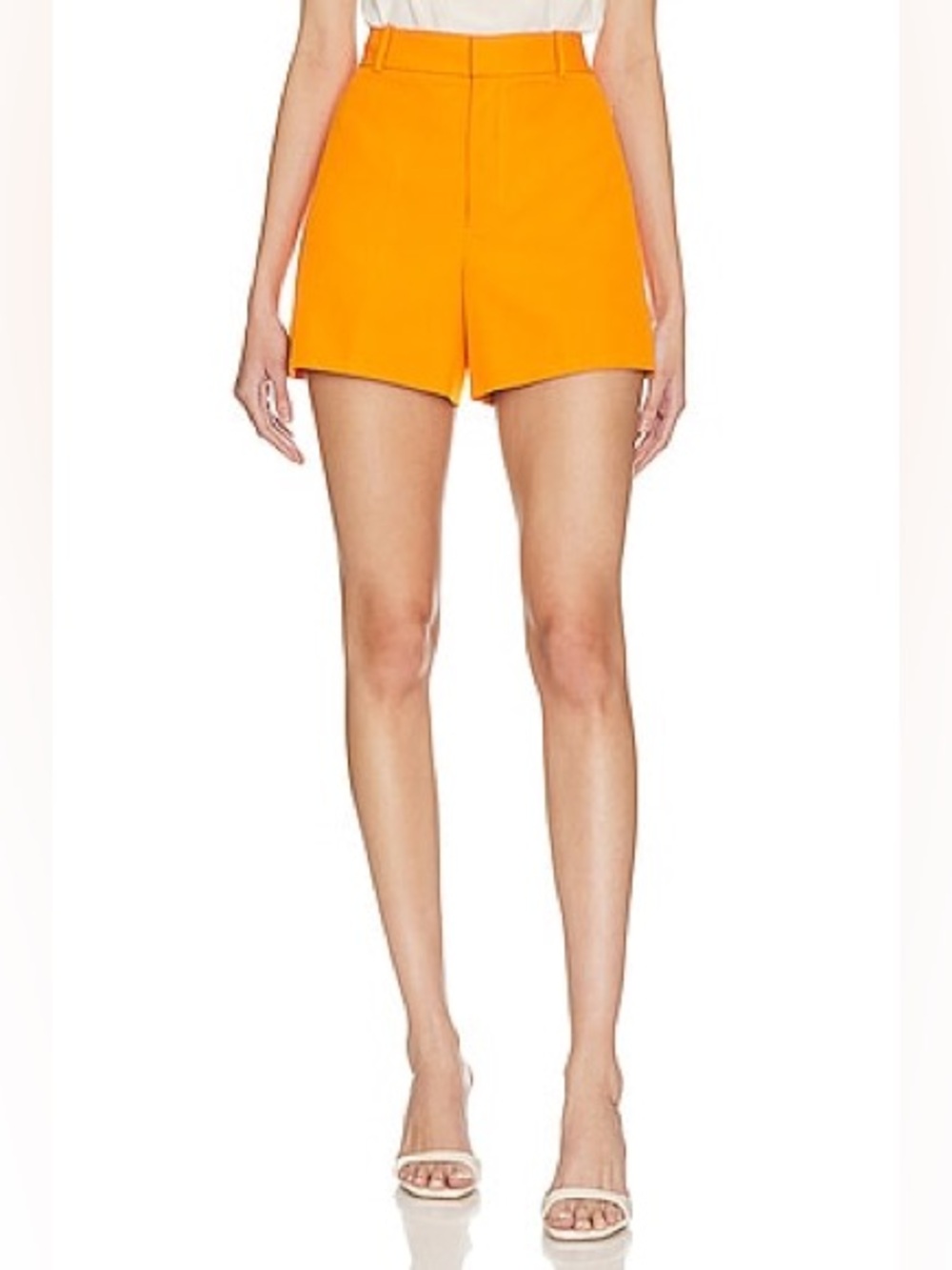 FRAME High-Waist Nectarine Orange Trouser Shorts | Size 4